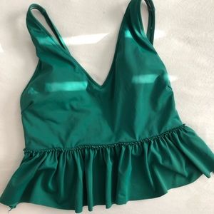 Kortni Jeane Emerald Green Swim Top